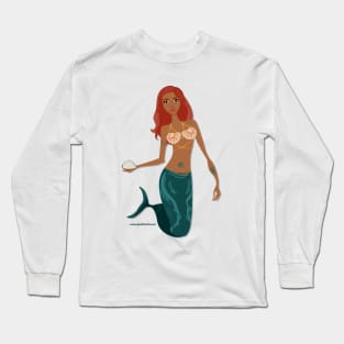 Mermaid Red Hair Long Sleeve T-Shirt